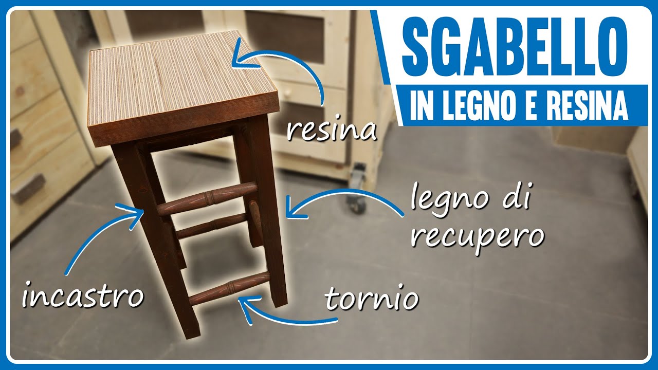 Sgabello Legno Fai Da Te Sgabello fai da te con legno di recupero - YouTube