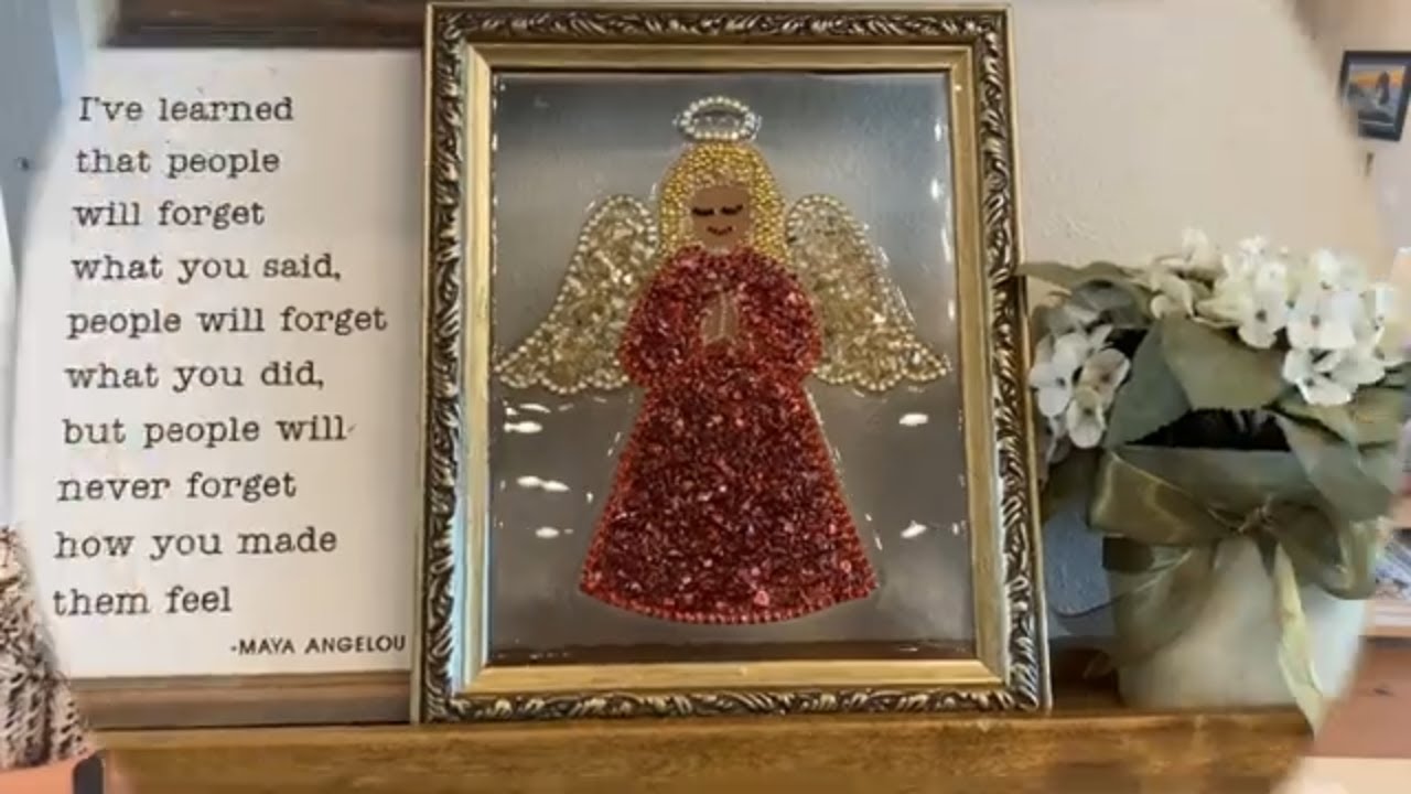 11/14: Crushed Glass Resin Christmas Angel (single or double frame) —  Welcome