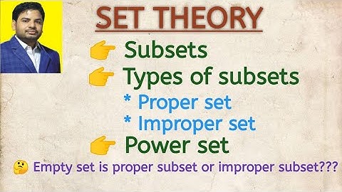 Subsets|Types of subsets|proper subset|Improper subset| Power set |NCERT 11|IIT JEE|NDA