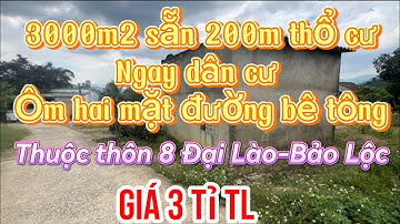 Đất sào sẵn thổ+ngay dân cư đông đúc, thuộc thôn 8 xã Đại Lào-Bảo Lộc‼️giá 3 tỉ còn thương lượng