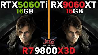 RX 9060 XT 16GB vs RTX 5060 Ti 16GB | Ryzen 7 9800X3D | Tested in 15 games