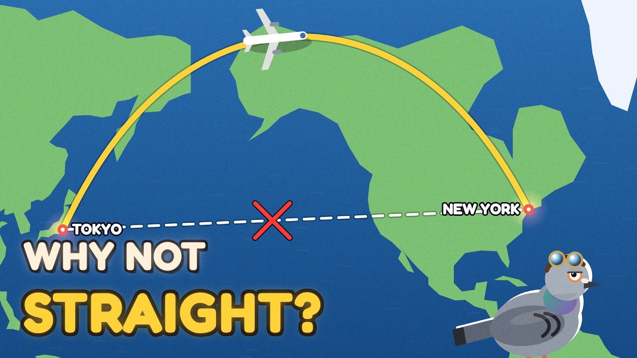 Why Planes Don't Fly Straight Over the Pacific - YouTube