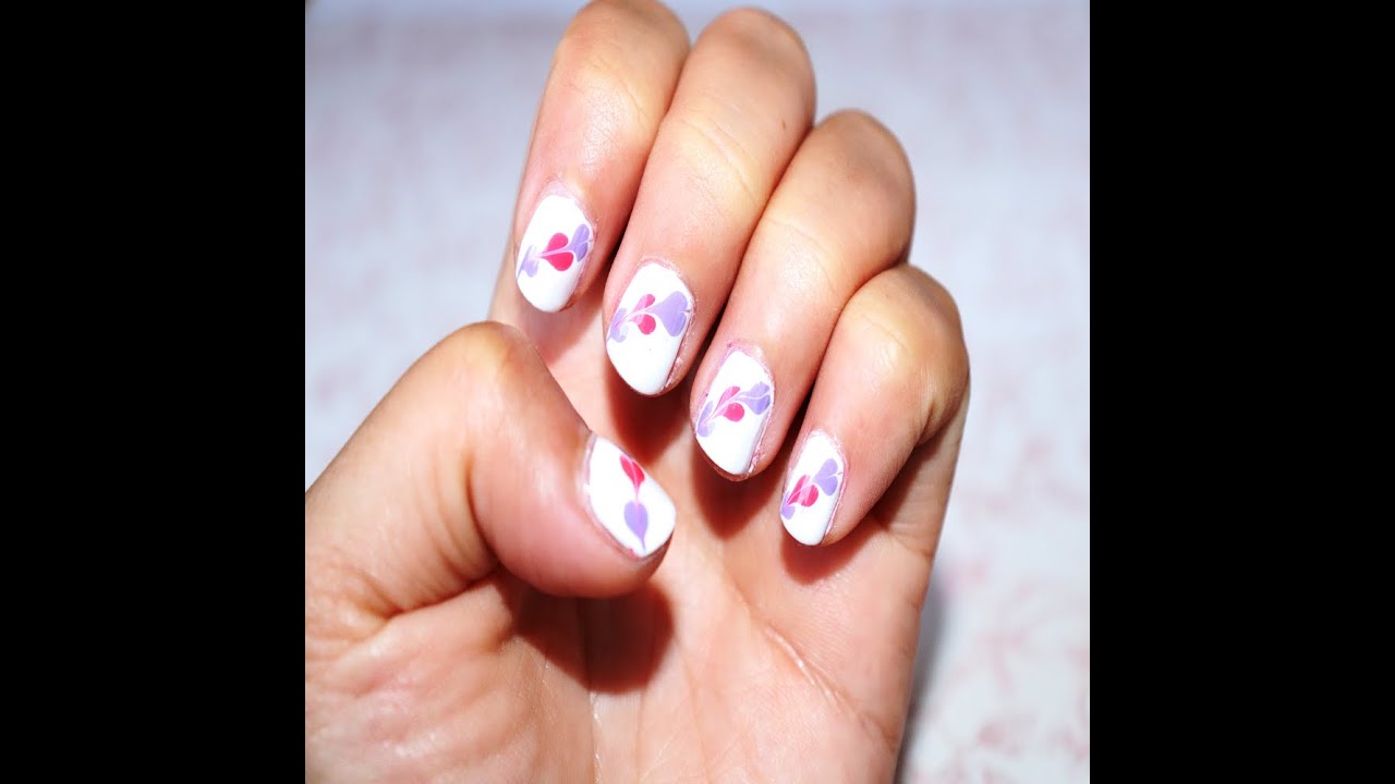 DIY | Heart Shape | Nail Art | Using Needle by Pink Polish - YouTube