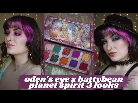 Oden's Eye x Battybean Planet Spirit Palette | 3 Looks - YouTube
