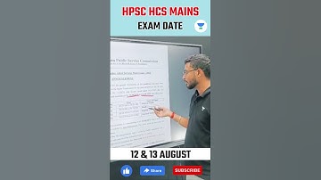 HPSC HCS MAINS EXAM DATE OUT #shorts #hcs