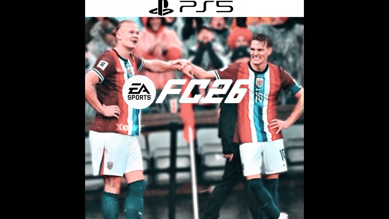 Fc 2026 cover profile design,Haaland and odegaard celebration!!!