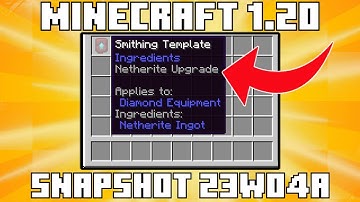Minecraft 1.20 Just Changed Netherite Forever | Snapshot 23w04a