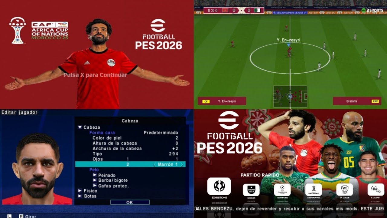 eFOOTBALL PES 2026 PPSSPP AFCON EDITION V2 UPDATE  LATEST TRANSFERS & REAL FACES 2025/26