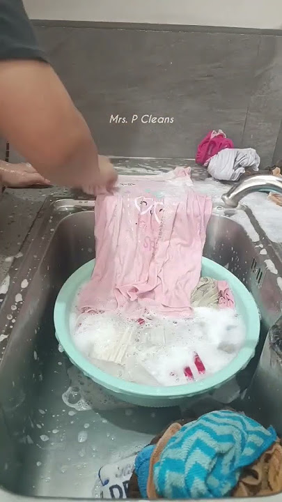 Hand washing our clothes #satisfying #asmr