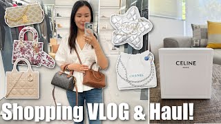 LUXURY SHOPPING VLOG & HAUL! Chanel, Celine, Dior, new clothes!