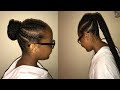 Protective fed in updo hair tutorial (kids voice over)