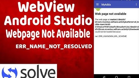 WebPage Not Available Problem Solve । WebView Android Studio @ERR_NAME_NOT_RESOLVED NetZone Place
