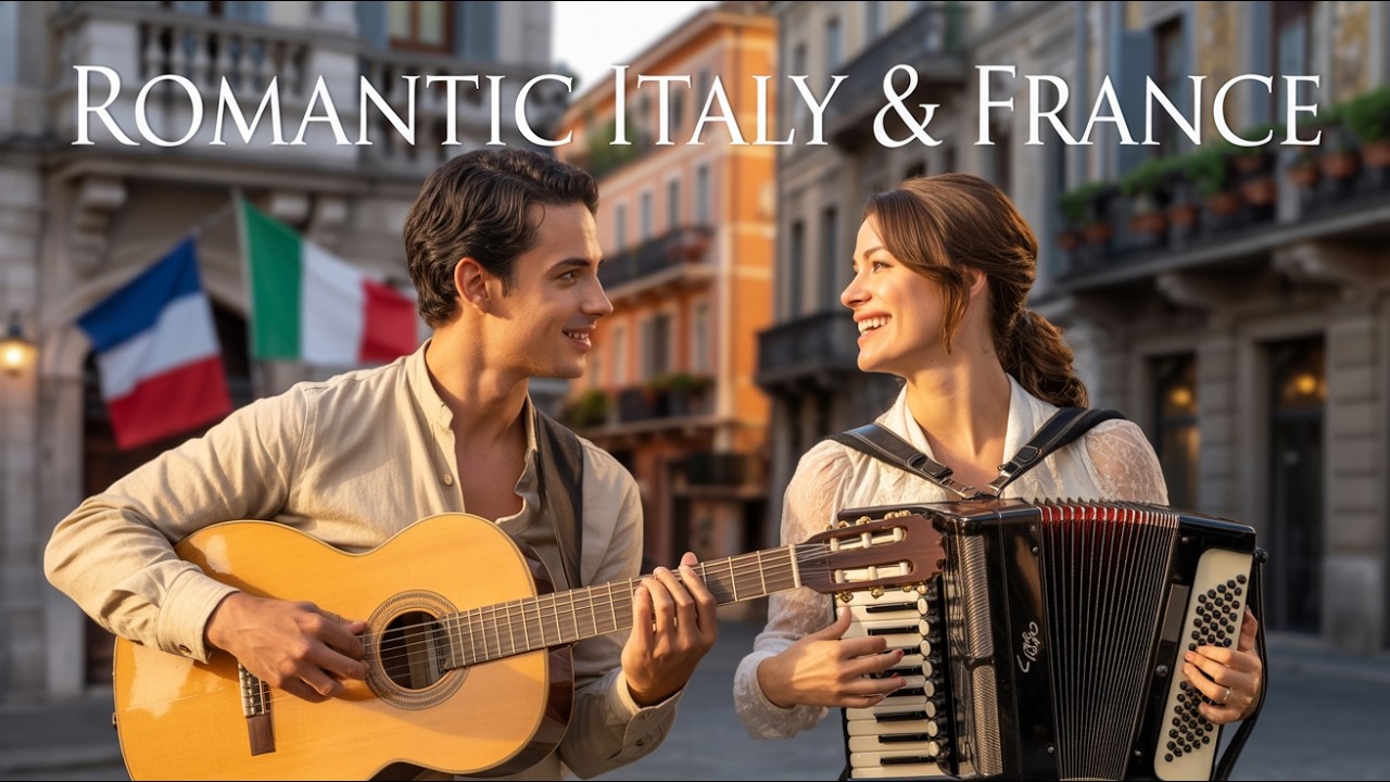 Romantic Italy & France Instrumentals | Guitar & Accordion Bella Ciao Music (2H)