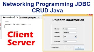 Networking programming JDBC CRUD || Java