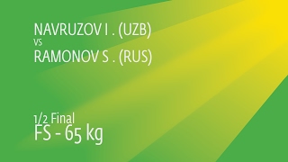 1/2 FS - 65 kg: S. RAMONOV (RUS) df. I. NAVRUZOV (UZB) by TF, 18-7