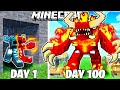 I Survived 100 Days As A FIRE WARDEN In Minecraft I Survived 100 Days As A FIRE WARDEN In Minecraft