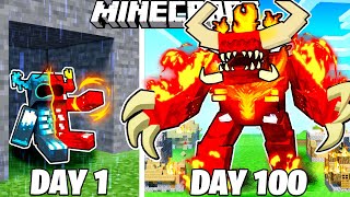 I Survived 100 Days as a FIRE WARDEN in Minecraft!