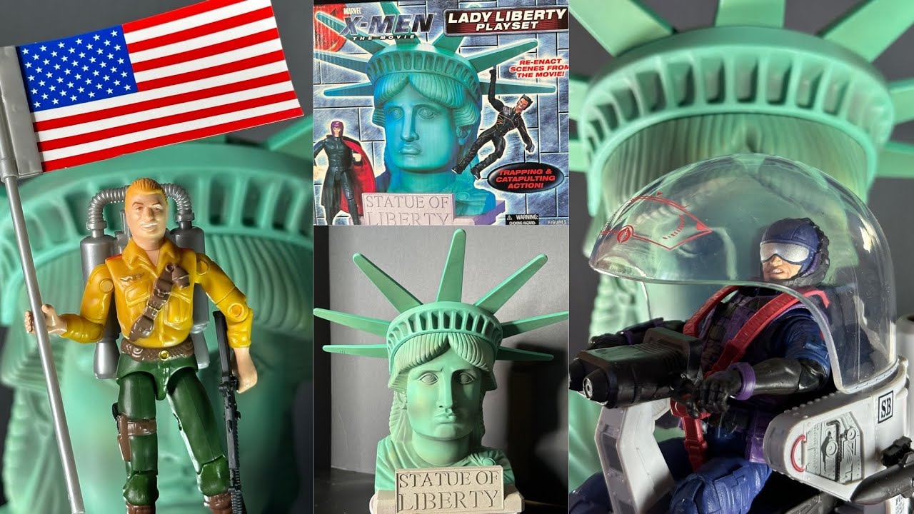 G.I. Joe The Movie Diorama using the XMen Lady Liberty Playset from