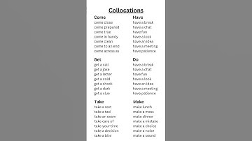 Essential Collocations List With Do, Make, Take, Get, Come, Have – Boost Your English Fluency Today