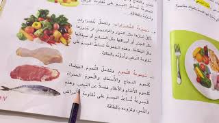 علوم الصف الثاني الابتدائي (الغذاء الصحي ) ص ٥٦ .المجموعة الغذائية.ست مريم