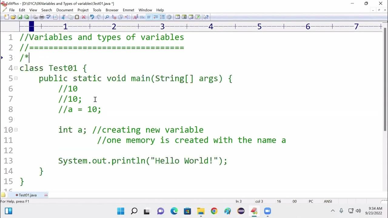 27-JAVA || INTRO TO VARIABLES || PRIMITIVE || REFERENCED || WHEN TO USE ...