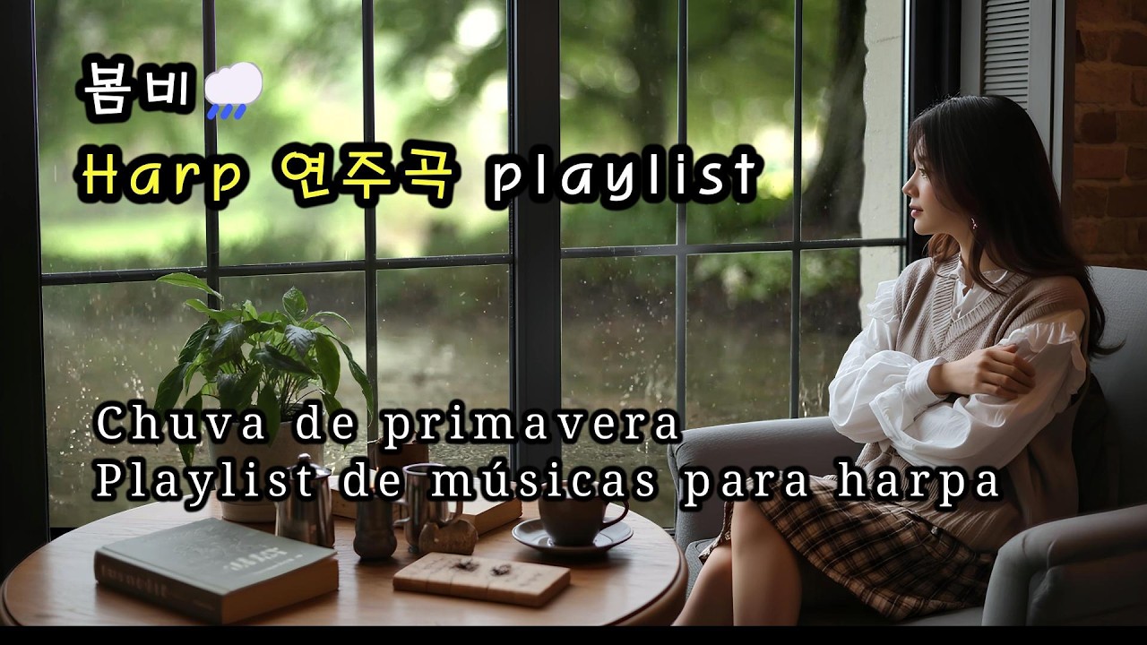 봄비 🌧️Harp 연주곡 playlist🪗 Chuva de primavera  Playlist de músicas para harpa