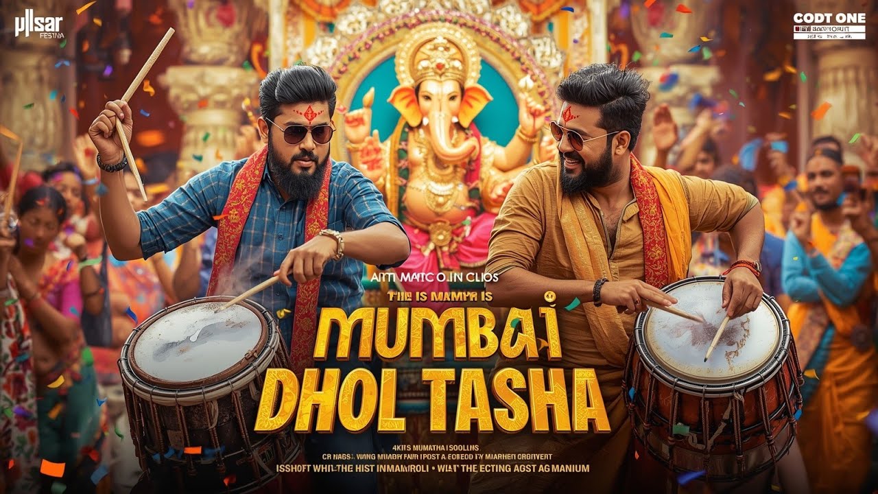 Mumbai Dhol Tasha | Ganpati Festival Anthem | Marathi Fusion | Lyrical Video | 2024 Trending