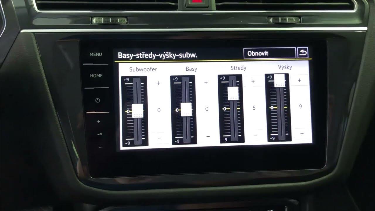 VW Tiguan Subwoofer control MIB2.5 without Dynaudio YouTube