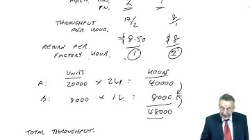 Limiting Factor Analysis, Theory of Constraints and Throughput - CIMA P1
