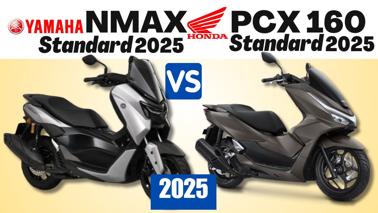 Yamaha NMAX 2025 Standard vs Honda PCX 160 2025 Standard | Side by Side Comparison | Specs & Price