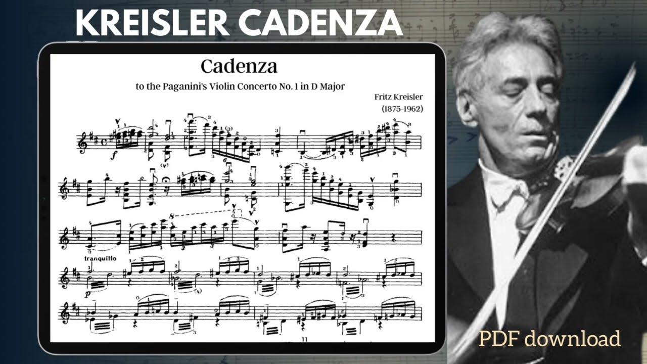 ハイフェッツ　編曲とカデンツァ for violin&piano 5 Cadenzas for Paganini Concerto No. 1 by Kreisler, Kubelik