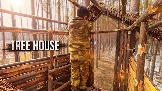 Building a tree house. I make the frame of the roof and walls. Part 3.