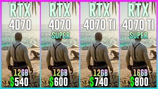 RTX 4070 vs RTX 4070 SUPER vs RTX 4070 TI vs RTX 4070 TI SUPER - Test in 20 Games