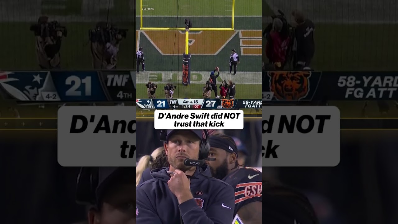 Safe to say Swift was a little nervous last night #nfl #football #bears  #nflonfox