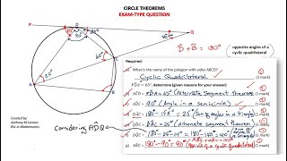 Circle Theorems | Practice Exam Question | Year 20232024. ALMOST 6K views! SUBSCRIBE and SHARE!