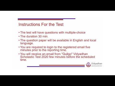 VIDYADHAN ONLINE EXAM  orientation