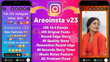 Aeroinsta v23 Tutorial 🥳| iOS Emojis + iOS Fonts + Round Edges Story | Full iOS instagram on Android