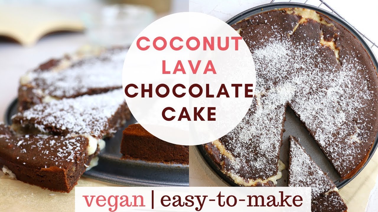 COCONUT LAVA CHOCOLATE CAKE (vegan)