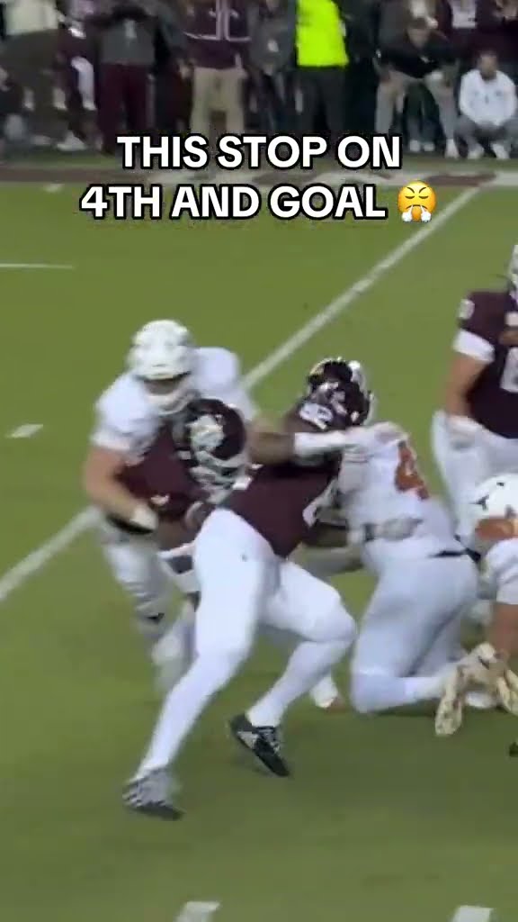 Longhorns stopped the Aggies at the goal line ?