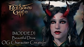 BALDURS GATE 3 || Beautiful Drow [Original Character #396] - Female Character Creation [MODDED]