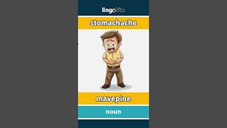 🇬🇧🇩🇰 stomachache - mavepine : vocabulary builder : learn English : Lad os lære engelsk