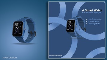 Smart Watch Poster Design in Photoshop | Easy Graphic Design Tutorial