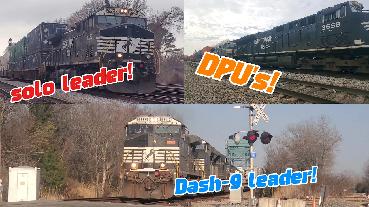 NS action on the Norfolk District! Chasing NS 276 to Portlock Road, Dash-9 leader on 813, and more!