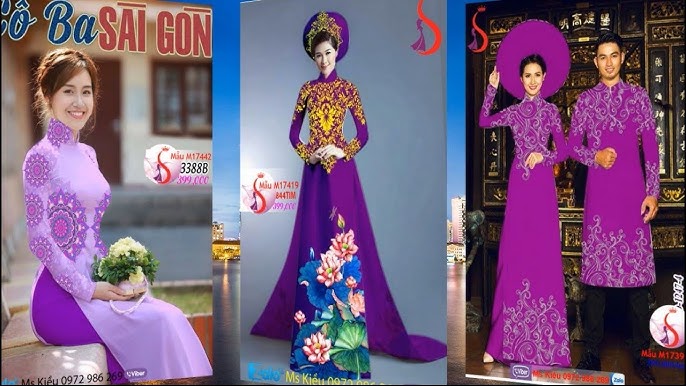 Áo Dài Đẹp Màu Tím Cẩm - Tím Huế (Violet 22) 💝 Vải Áo Dài S - Youtube