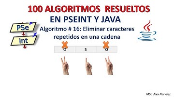 16  de 100 Algoritmos en Pseint y Java: Eliminar Caracteres de una Cadena