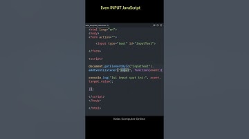 Belajar JavaScript Pemula: Respons Real-Time dengan Event Input