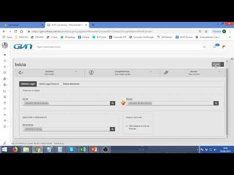 Criação de login - Virtaus - Treinamento