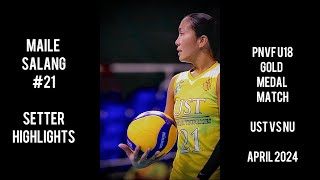 Maile Salang Highlights PNVF U18 Championship Game UST vs NU April 2024