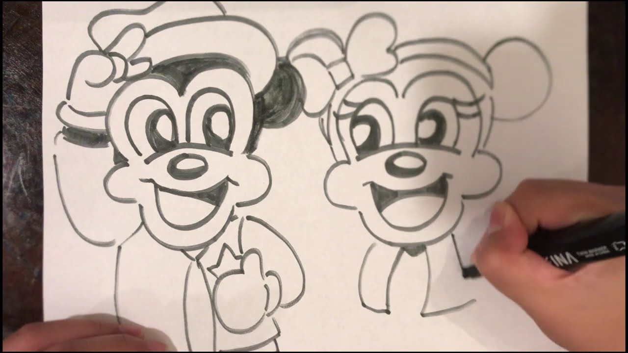 How To Color Mickey & Minnie by AHHA Artworks