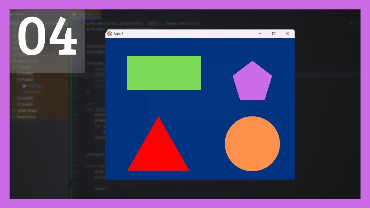 Figuras 2D em OpenGL: Triângulos, Retângulos e Círculos - YouTube